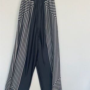 Anthropologie Black and White Wide Leg Pants